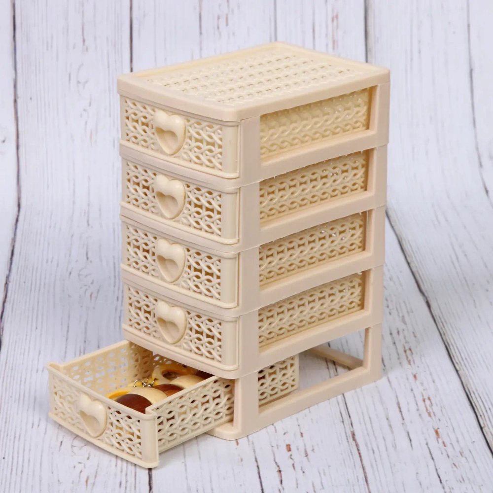 Комод малый «ПАЛЕРМО», цвет бежевый, 5 отделений, 13*9*18,5см