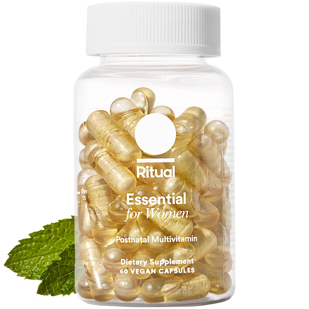 Ritual, Essential for Women, мультивитамины для послеродового периода, со вкусом мяты, 60 веганских капсул