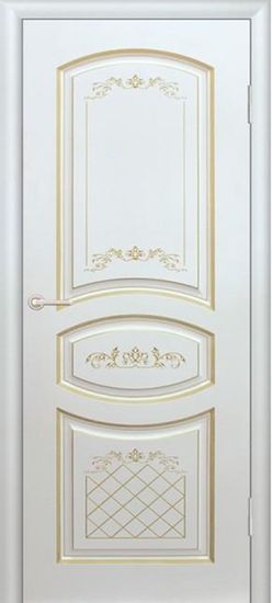 Дверь межкомнатная GEONA Византия софт айс СП/ ясень патина