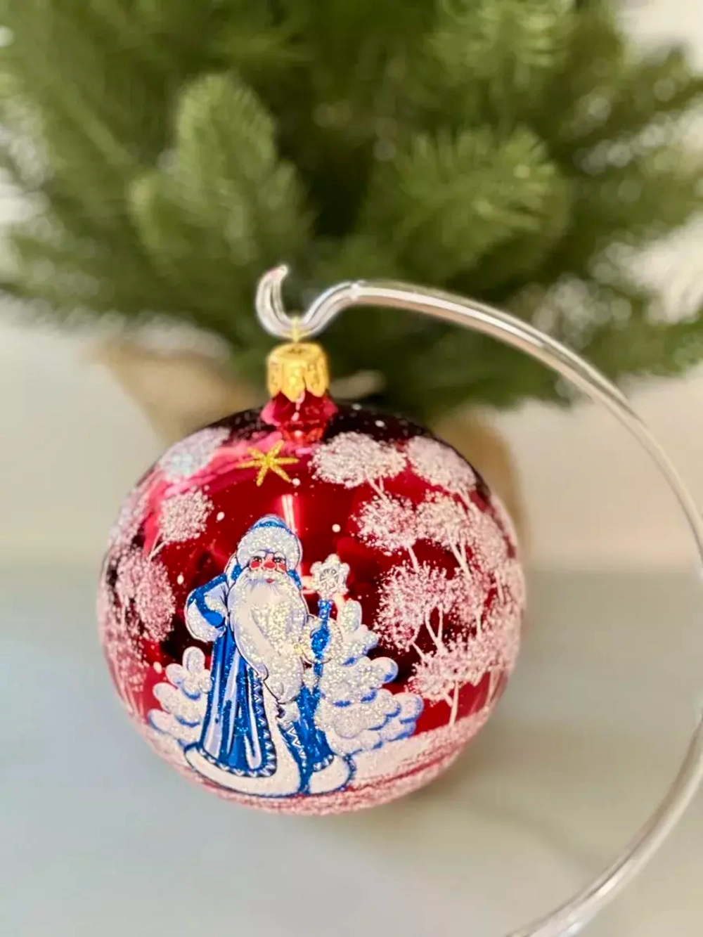 Елочное украшение"Дед Мороз"9.5 см