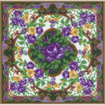 "Сиреневые цветы"-0888/1 канва с рисунком