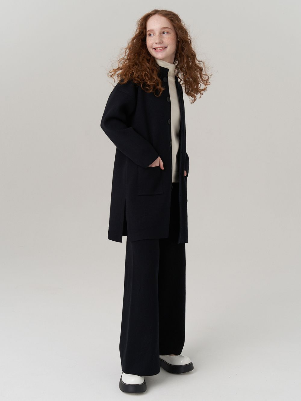 Кардиган для девочки в школу AT990 черный