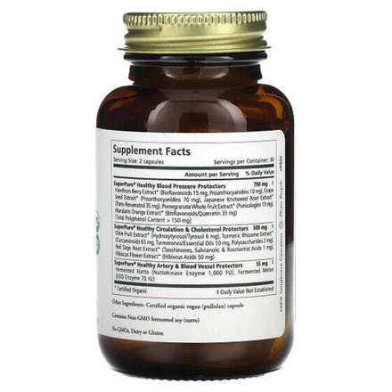 Pure Synergy, Heart Protector, пищевая добавка для поддержки здоровья сердца, 60 капсул