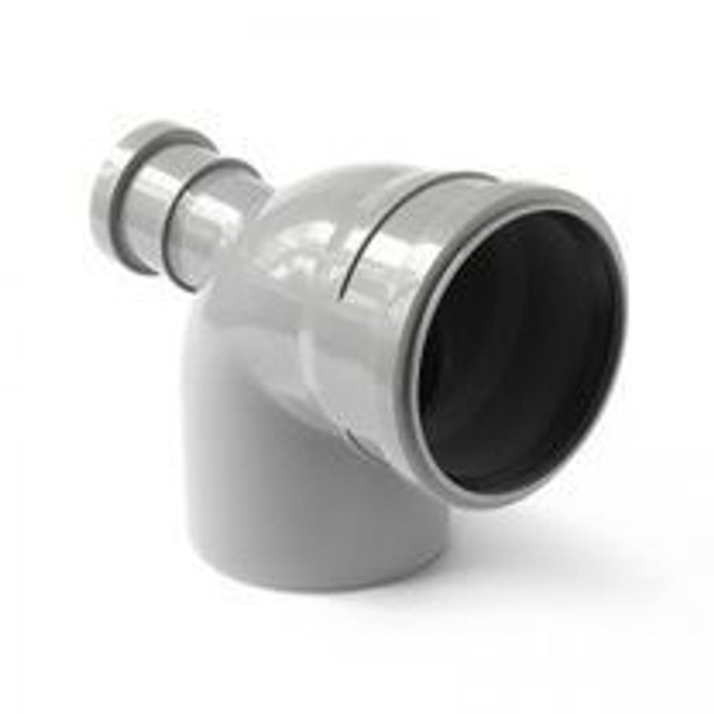 ПВХ Отвод  Ф110х50-90* (тыл)  (25/1шт)