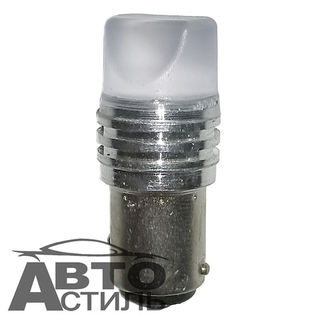 Светодиод 12V T25\5   9SMD 2835 3D WHITE MT 2х конт МАТОВАЯ с метал обод ЗУБ SD976/S0029