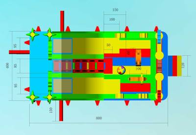 Коммерческий надувной батут «Звериная команда 3», 8*4*5 м