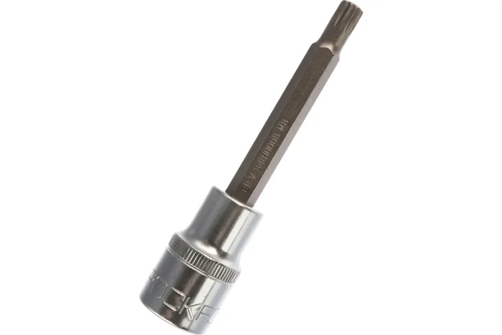 Головка-бита SPLINE 12-лучевая Premium M8 1/2" (L-100мм) ROCKFORCE RF-34810008PR