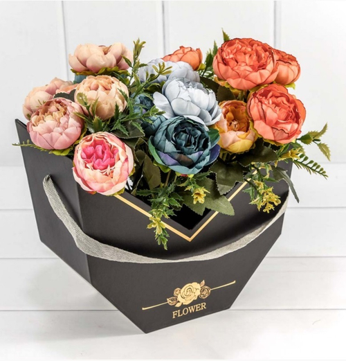 Коробка Ваза "Flower" Черный