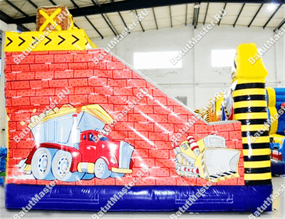 Коммерческий надувной батут "Строители"