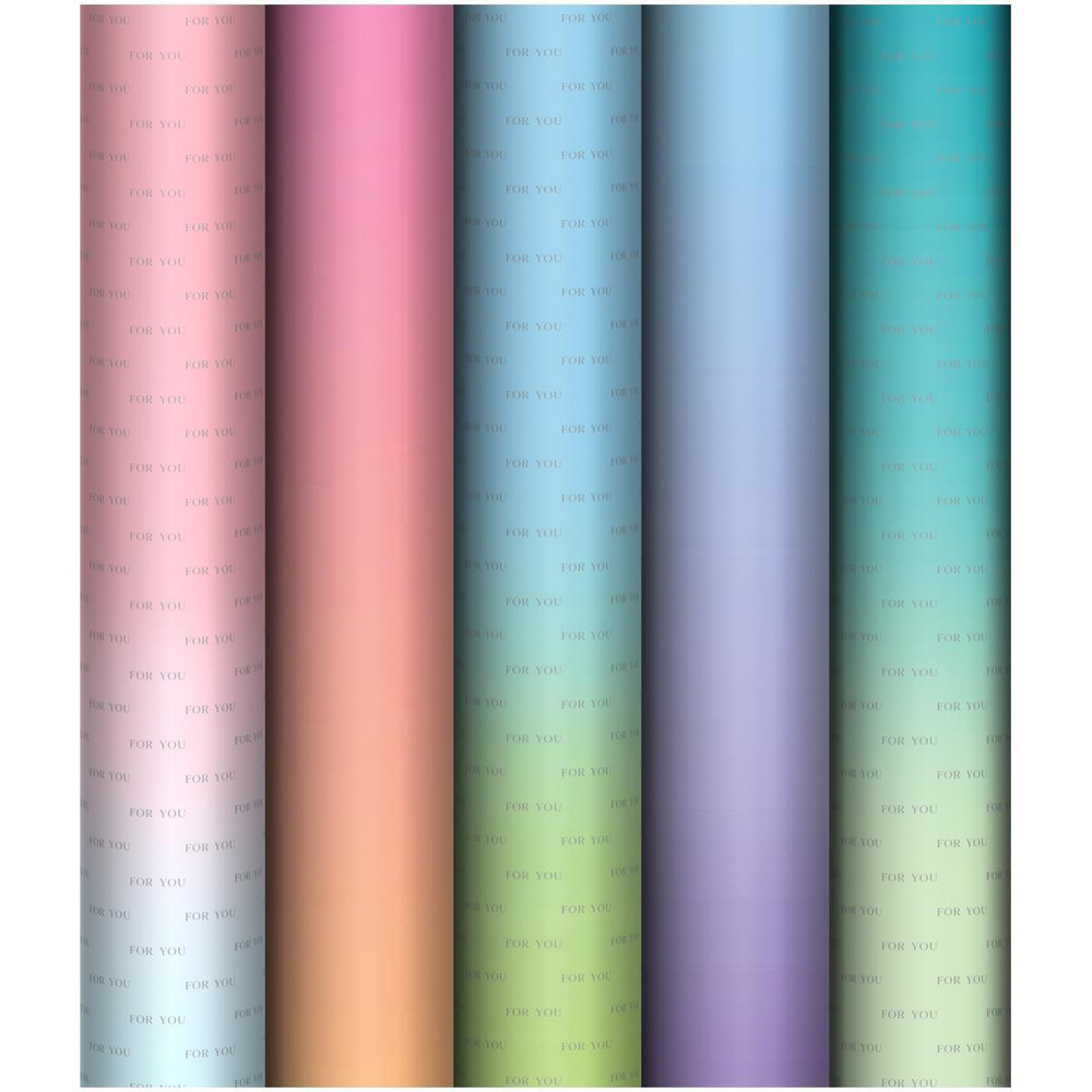 Упаковочная бумага глянц. 70*100см в ассорт "Градиент" (MESHU)