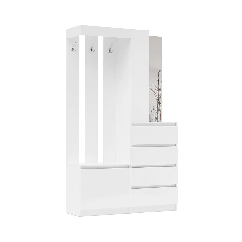 Прихожая Челси, Белый глянец холодный, Белый