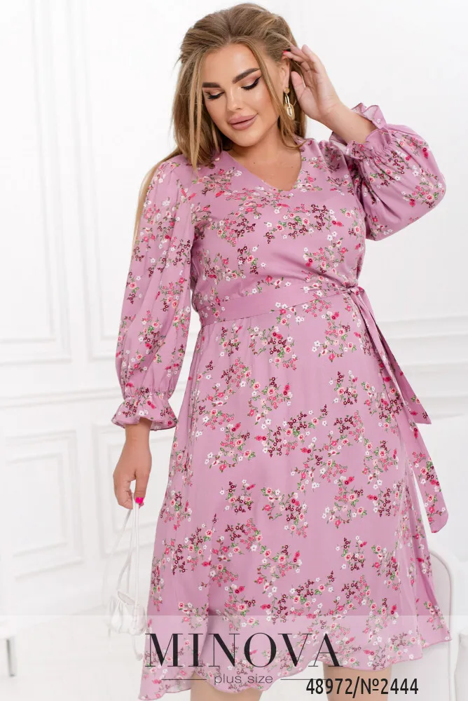 Платье 2444-розовый Minova