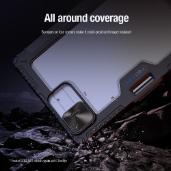 Чехол книжка от Nillkin для Xiaomi Pad 7 и 7 Pro, серия Bumper Pro Case-Multi Angle Folding Style, многофункциональный складной стиль