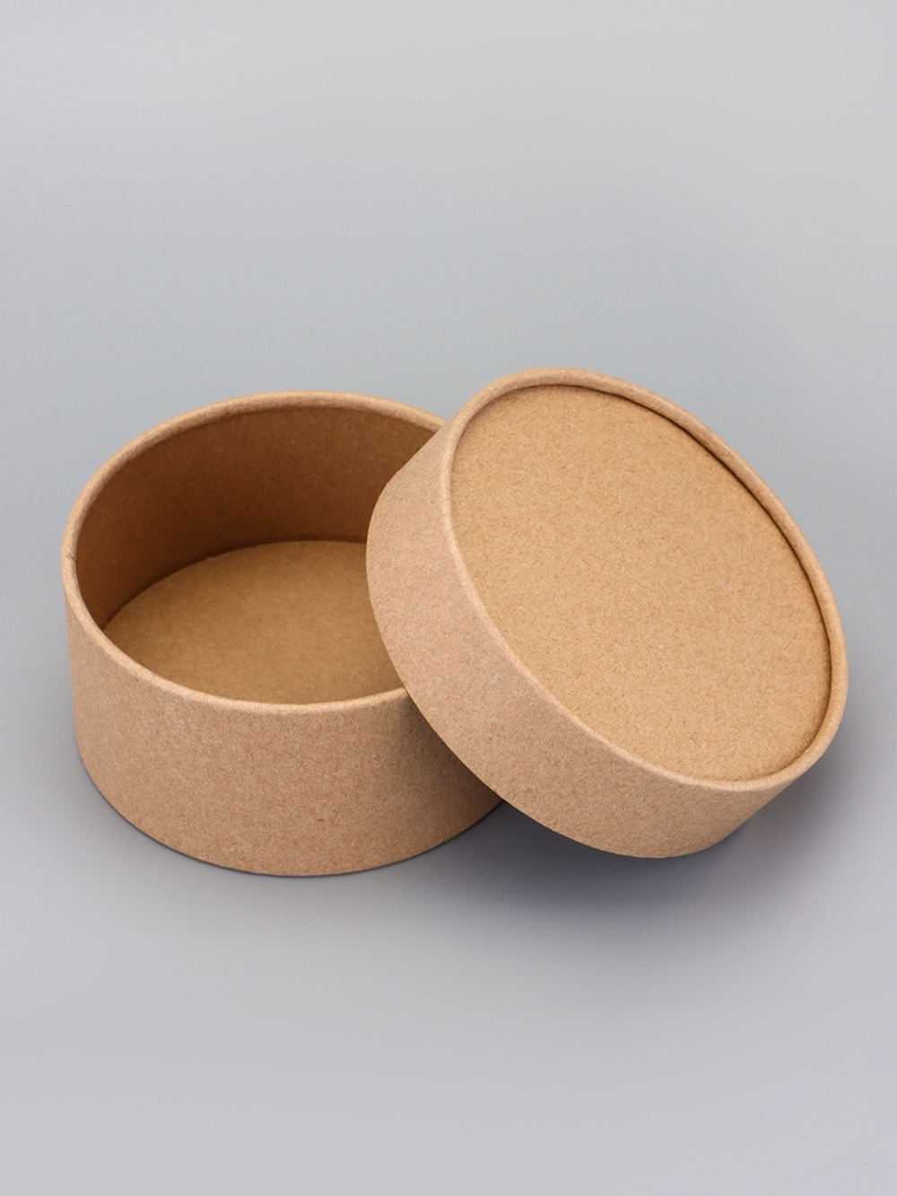 Коробка круглая подарочная, завальцованная крафт, 12×6 см