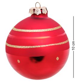 Элита НФШ-1032/1 Ел. украшение Шар «Золотая полоса» 100 мм