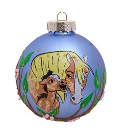 НФШ-1616/1 Ел.украшение Шар «Лошадь с жеребенком» 85 мм