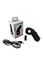 Чёрное эрекционное виброкольцо Tickle (Цвет: черный)