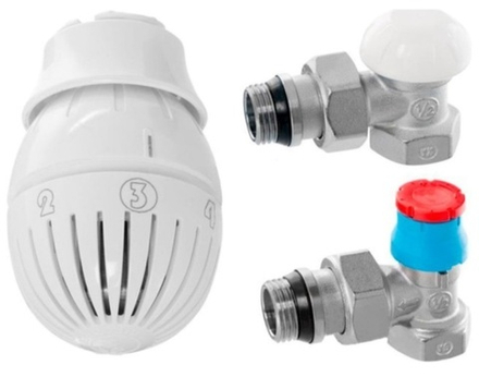 Комплект термостатический 3/4" Giacomini R470F-KV, угловой