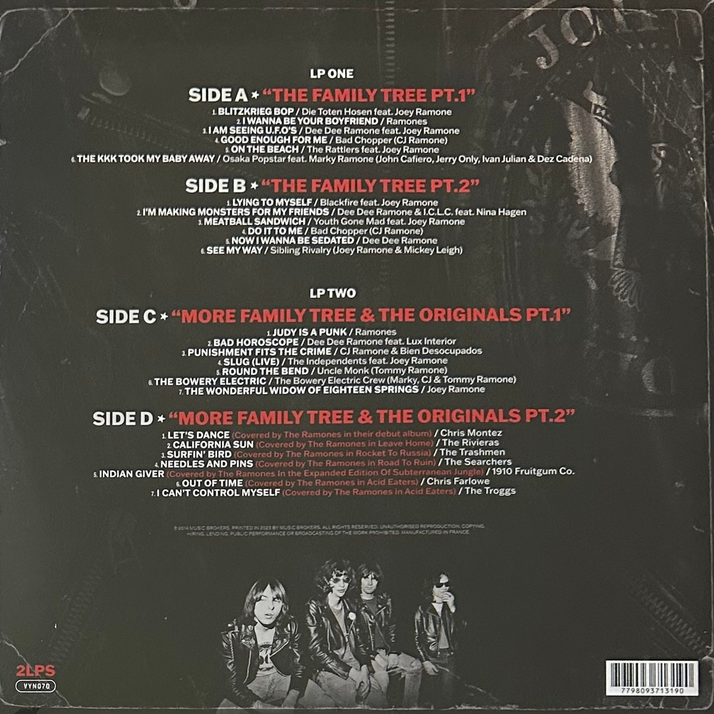 Сборник The Many Faces Of Ramones - A Journey Through The Inner World Of Ramones 2LP (Франция 2023г.) Color