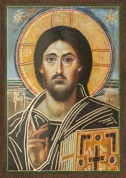 Икона "Спас Синайский" 6х9 на МДФ-6