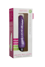 Фиолетовый вибратор-реалистик Realistic Skin Vibrator Small - 16,3 см. (Цвет: фиолетовый)
