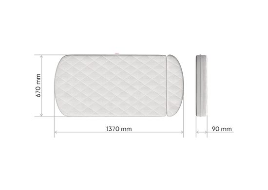 Матрас для кроватки KIDI Soft форплит 9 см