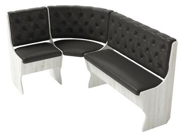 Диван угловой bravo "Оливьер" (Сосна Винтерберг/Кожзам Mercury Graphite) -G/Л3