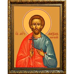 Максим Маркианопольский (Мизийский) мученик. Икона на холсте.