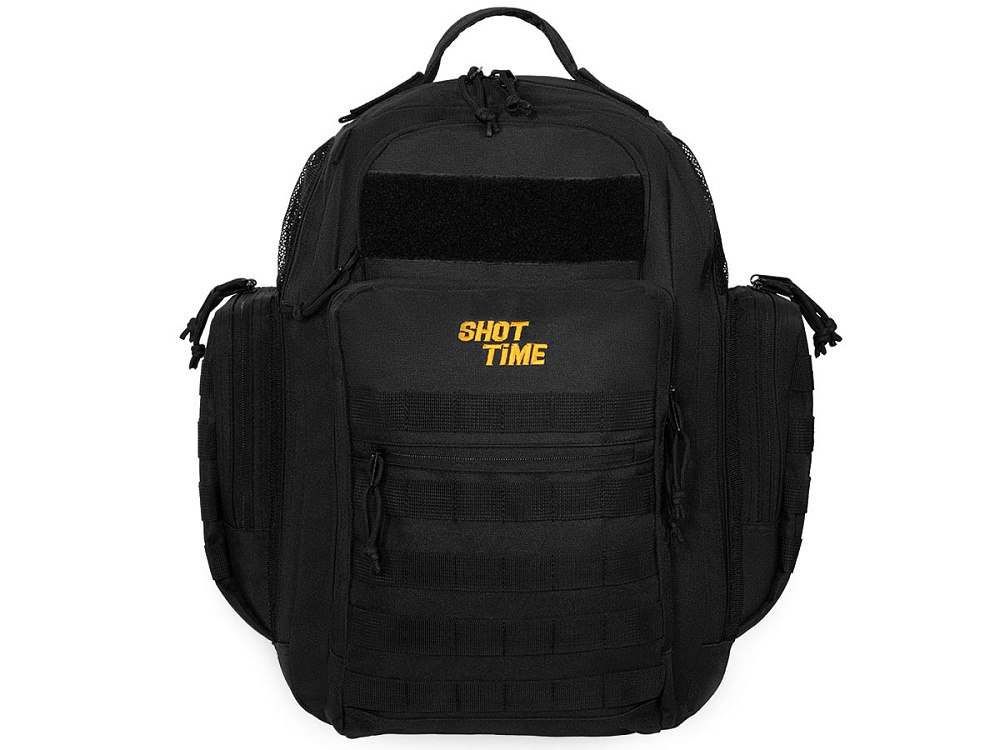 Рюкзак ShotTime городской/тактический Tactical 36л, ПВХ 600D, MOLLE, боковые термо карманы 45х39х20 см, чёрный, 1010г ST-BP-230 07-BK