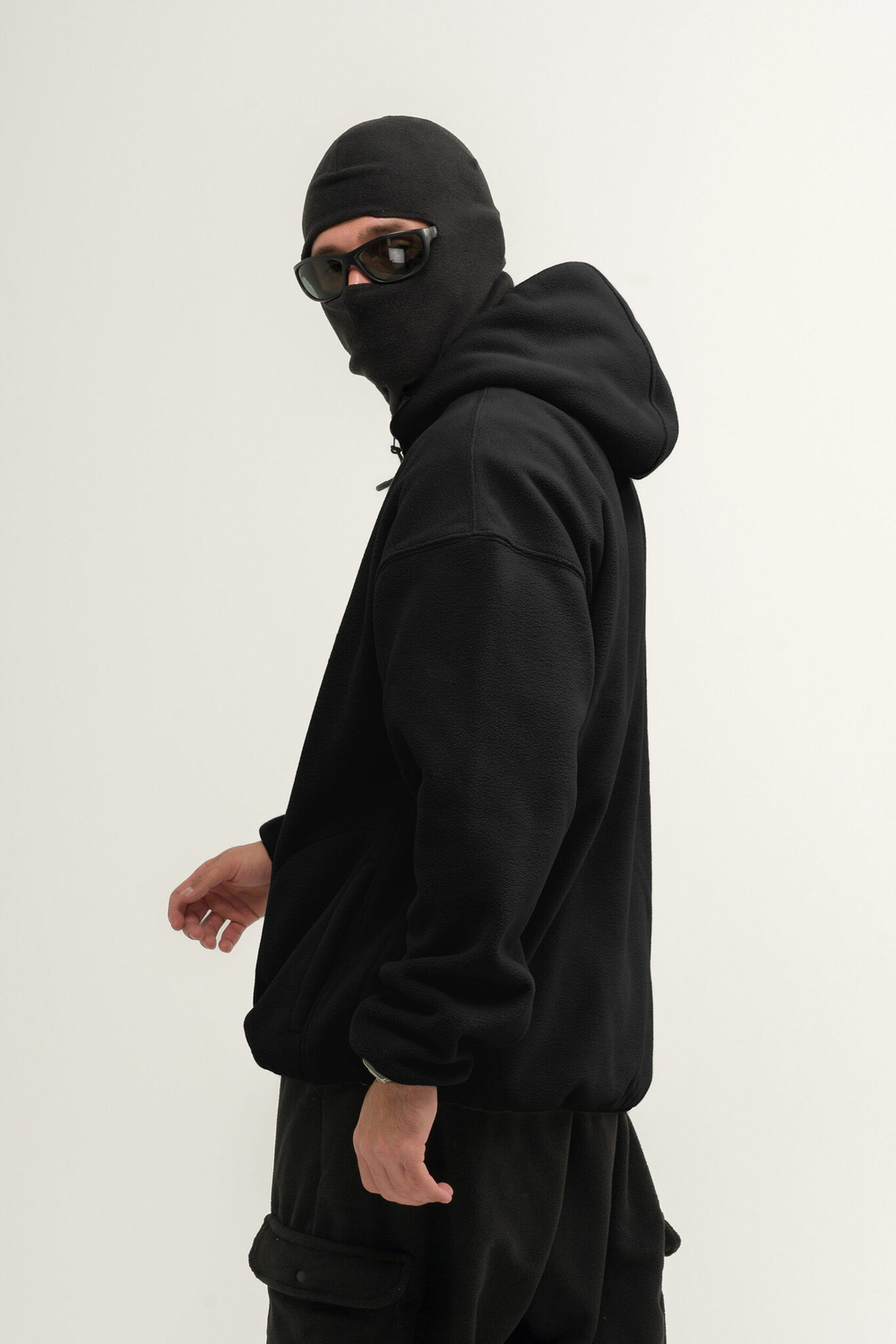 Худи KUL'TURA "HALF ZIP FLEECE" Чёрный