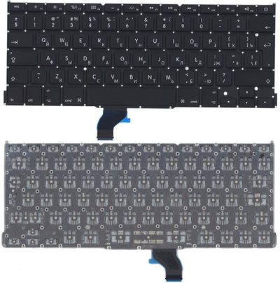Клавиатура для ноутбука MacBook Pro 13" Retina A1502 2013+ черная большой Enter