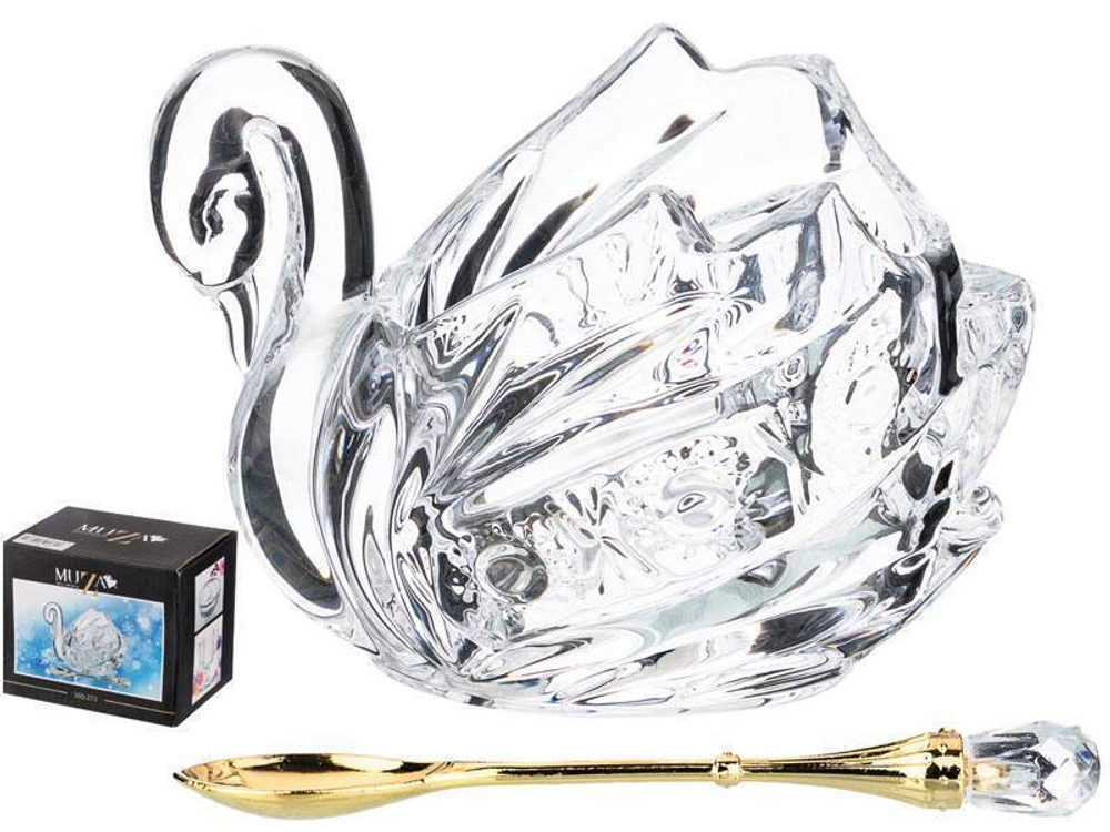 Икорница "Muza crystal" с ложкой 11*7*8,5см