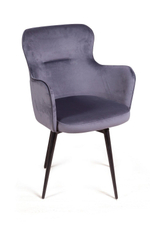 Стул King, поворотный на 90 градусов, функция возврата, антишум, бархат серый 27