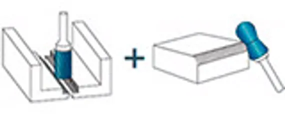 Комбинированная борфреза Karnasch Curve + Цилиндр со сферическим концом