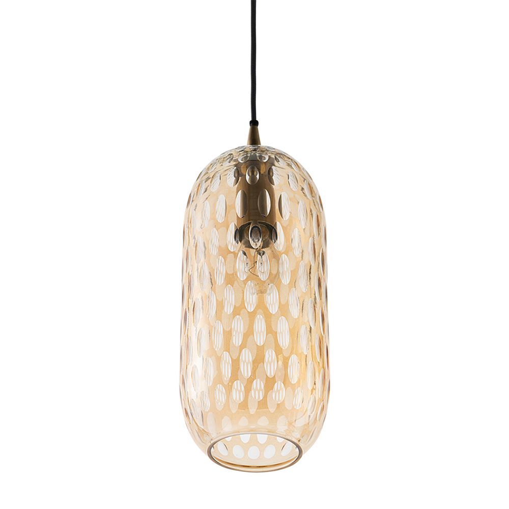 Светильник подвесной Mystic Aura, Ø26 см, янтарно-золотой