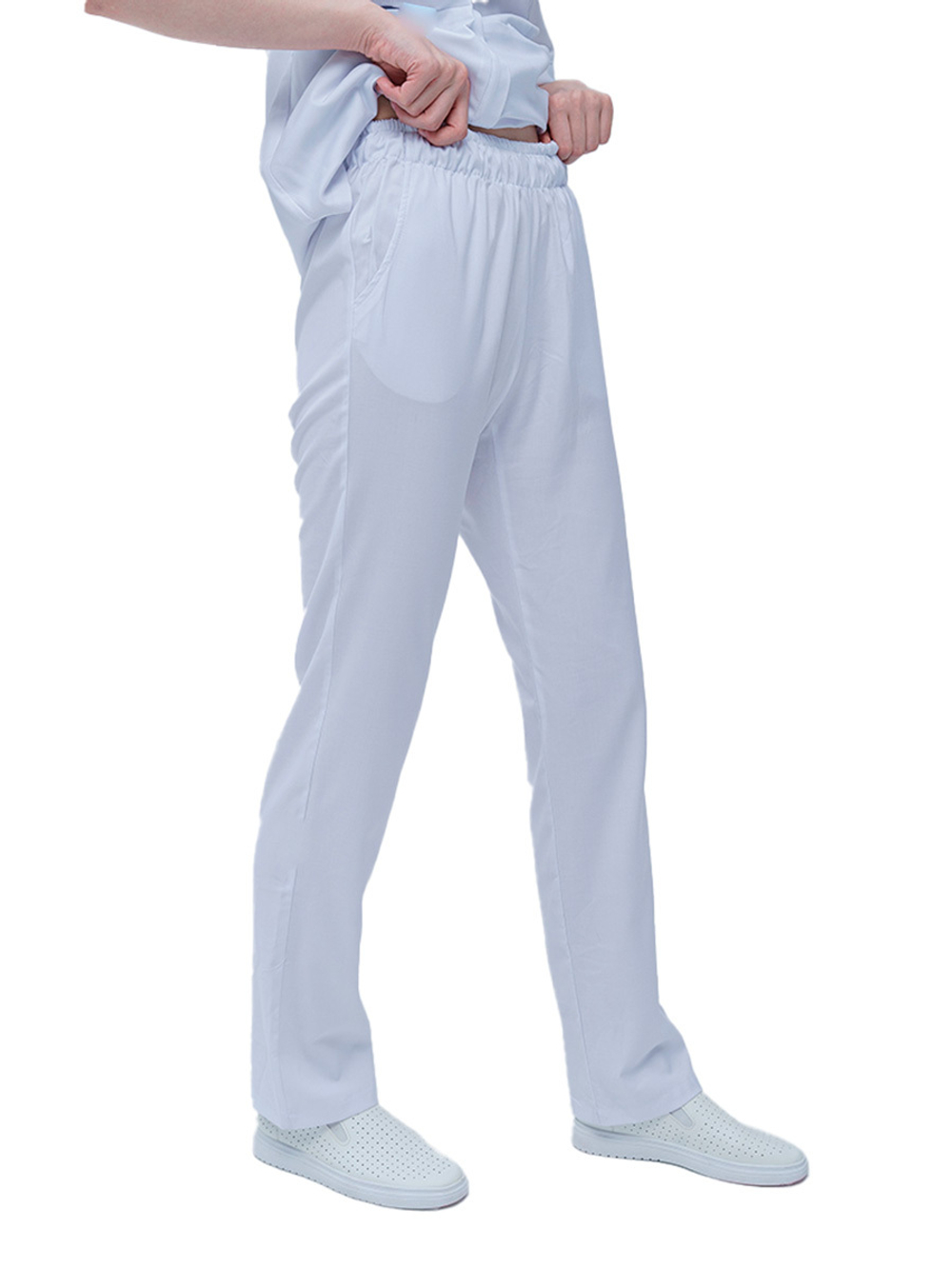 Брюки медицинские женские Тезис TZ315, на резинке со шнурком, черный, 44