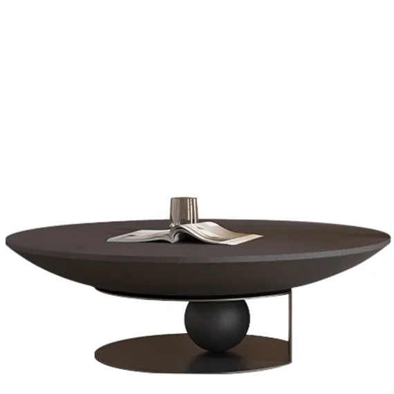 Столик журнальный 8025, Ø90 см, темно-коричневый