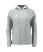 Худи на молнии женское ESSENTIAL Athlete Hooded FZ Jacket W, серый