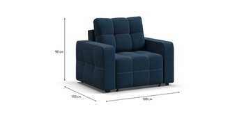 Кресло-кровать Dandy рогожка Malmo синий