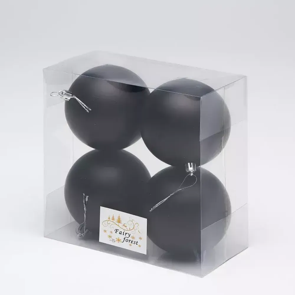 Набор новогодних шаров (4 шт) матовые