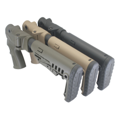 Пластиковый приклад МР-155, МР-135, DLG Tactical. Черный