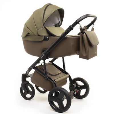 Детская коляска Reindeer Raven 3 в 1 (Зеленый/Коричневый)