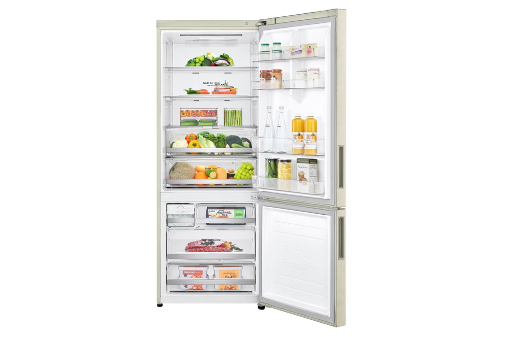 Холодильник LG GC-B 569 PECM бежевый,185см,NoFrost,с дисплеем,инверторный,Wi-F