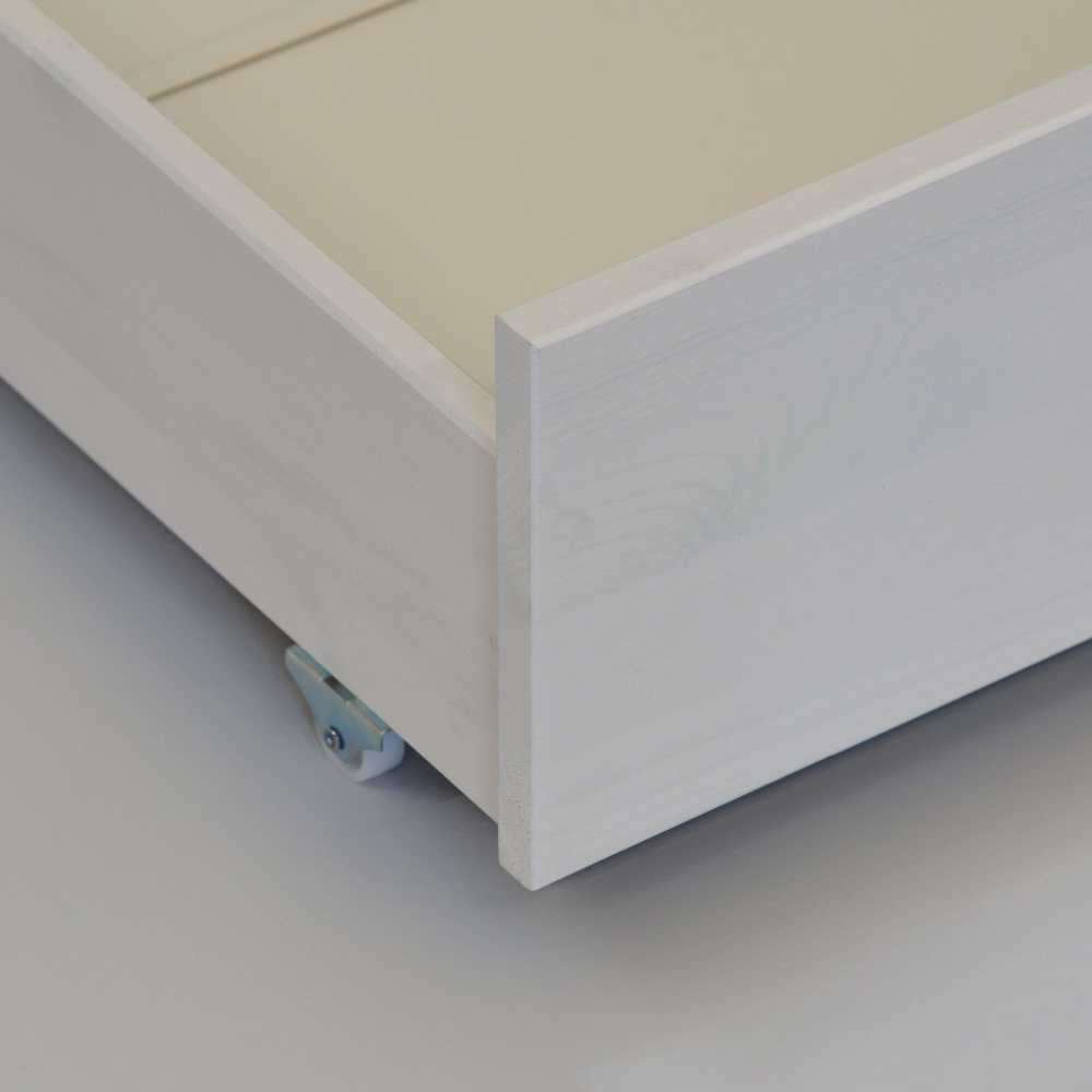 Комплект ящиков (2 шт.) для односпальной кровати домика Альков 90х200 из массива сосны, белый