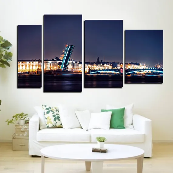 Модульная картина "Ночной Питер"