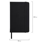 Скетчбук, слоновая кость 140 г/м2 90х140 мм, 80 л., КОЖЗАМ, резинка, BRAUBERG ART CLASSIC, черный, 113188