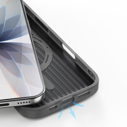 Чехол с MagSafe оранжевого цвета от Dux Ducis для iPhone 17, серия Moro Series Magnetic Case