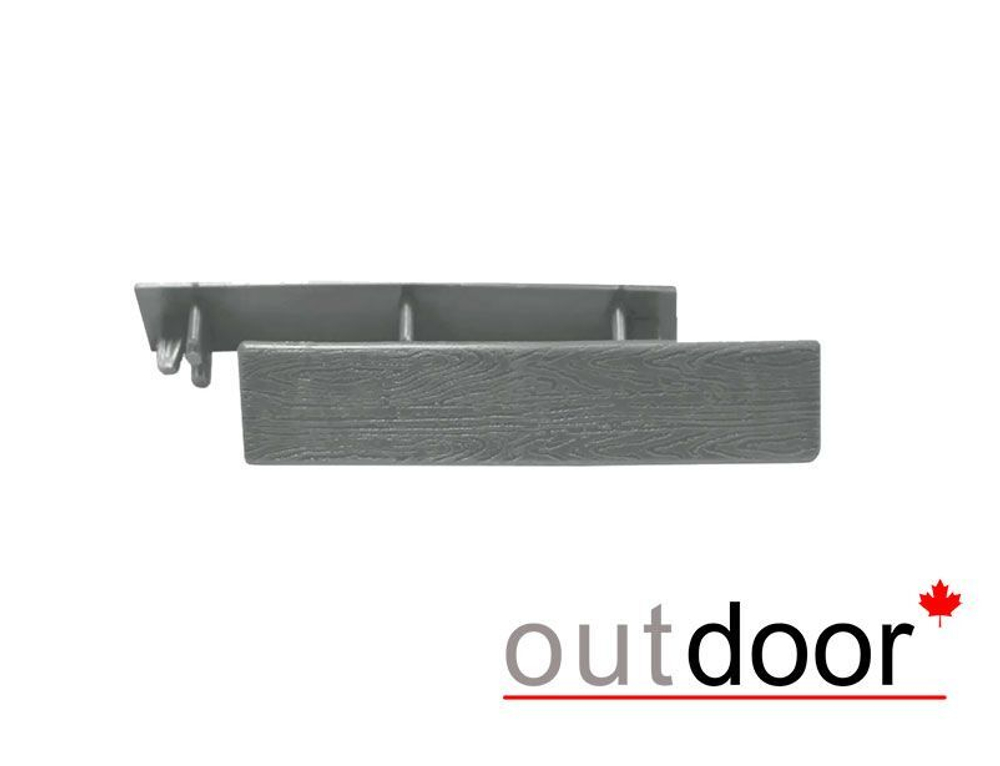 Заглушка торцевая пластиковая Outdoor для доски 115*22 мм серая