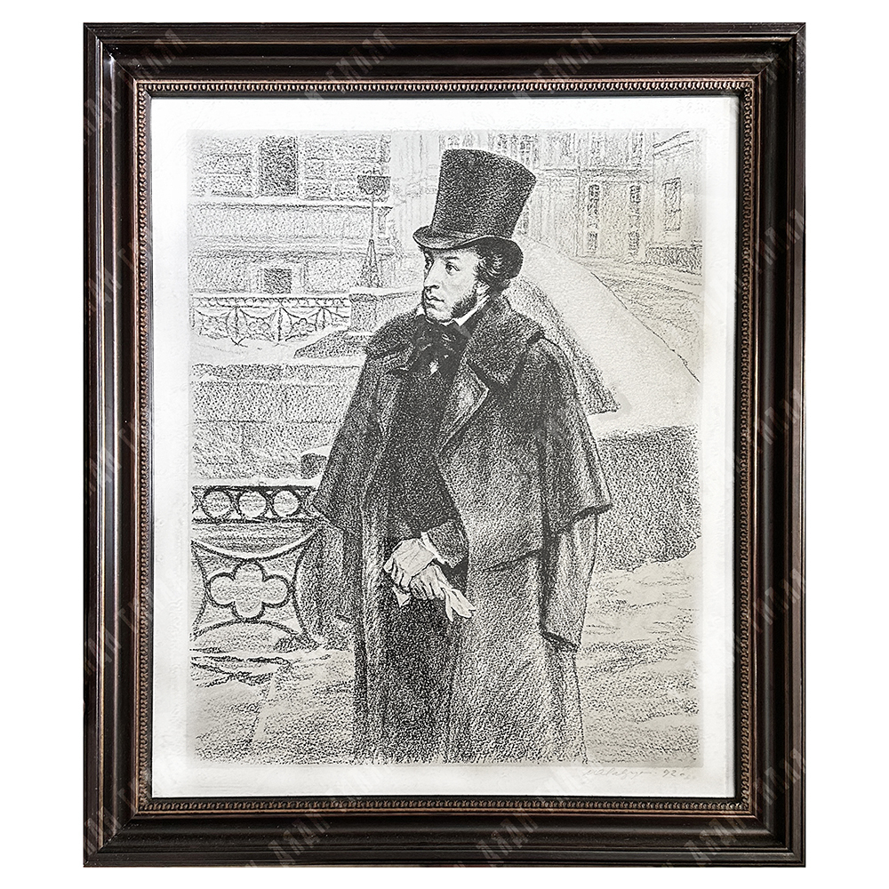 Лаврухин Ю.Н. (1924–2016). Пушкин. Мойка. 1992 г. Бумага, автолитография.