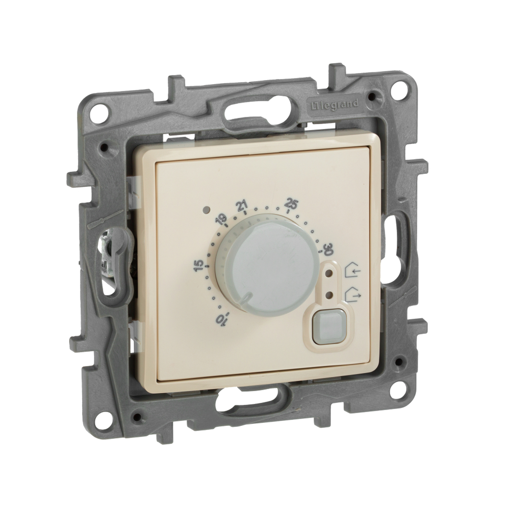 Терморегулятор для тёплого пола с внешним датчиком в комплекте 16А 230В - слоновая кость ETIKA Legrand